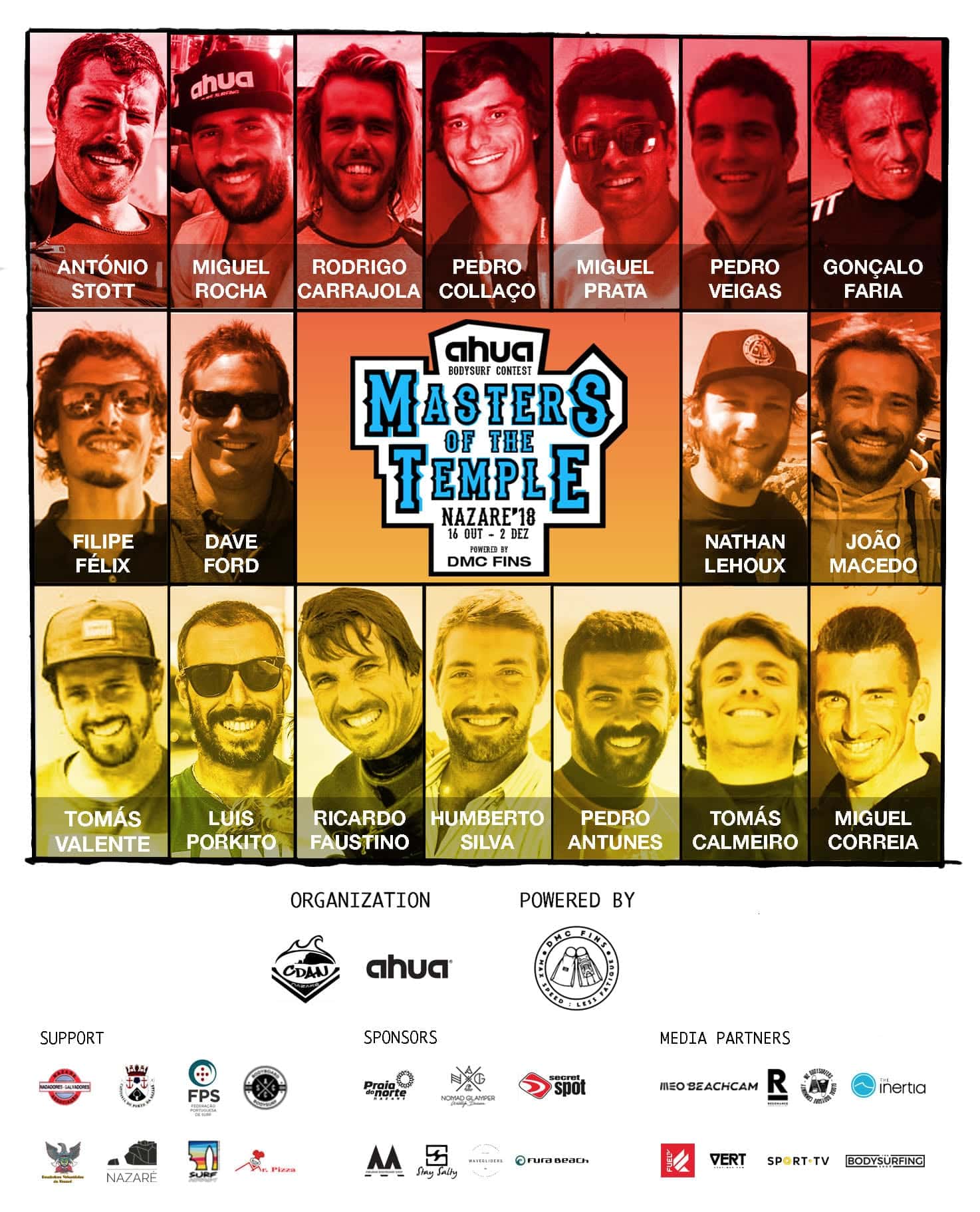 JÁ SÃO CONHECIDOS OS ATLETAS QUE VÃO PARTICIPAR NO AHUA – MASTERS OF THE TEMPLE POWERED BY DMC FINS